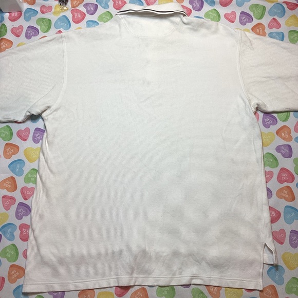 Sea Palms TROPICANA LAS VEGAS Men’s Cream Collar Short Sleeve Polo Ribbed Shirt - Picture 4 of 4